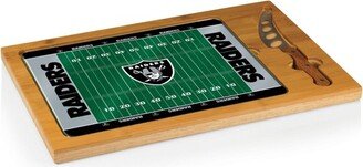 NFL Las Vegas Riders - Icon Cutting Board/Tray and Knife Set by Picnic Time (Football Design)