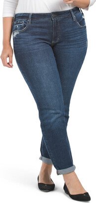 Plus Boyfriend Jeans for Women-AB