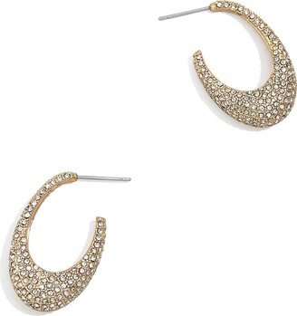 Pavé Long Hoop Earrings