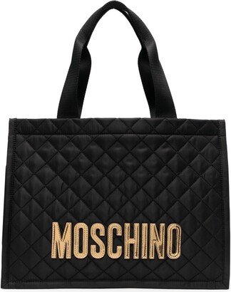 Logo Quilted Tote Bag