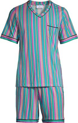 Bella Striped Cotton-Blend Pajamas