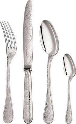 Jardin d'Eden silver-plated flatware set (6-person setting)