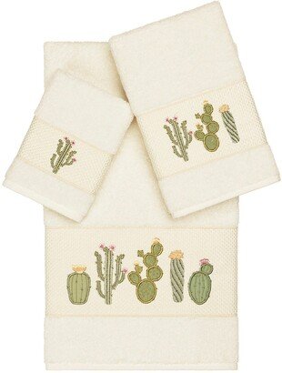Mila 3-Piece Embellished Towel Set - Cream