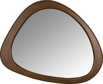 Asymmetrical Wooden Wall Mirror - 17.5