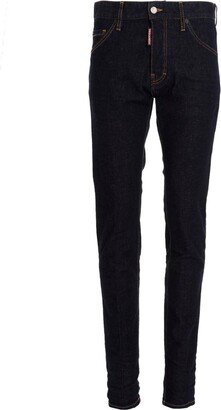 Logo Patch Straight Leg Jeans-BL