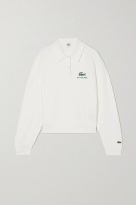 Lacoste Printed Cotton-jersey Sweatshirt - White