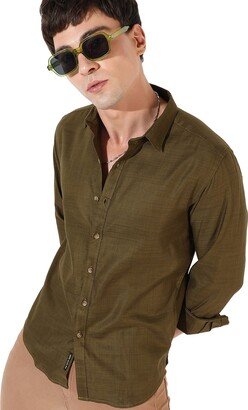 Campus Sutra Men's Solid Casual Shirt