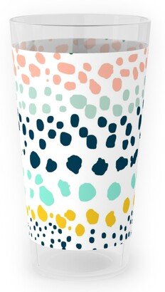 Outdoor Pint Glasses: Little Textured Dots - Multi Outdoor Pint Glass, Multicolor