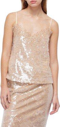 Simkhai Arlene Lace Trim Sequin Camisole