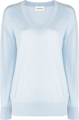 Maglia V-neck fine-knit jumper