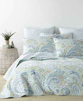 Cortona Paisley Reversible Quilt Set, King