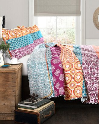 Bohemian Stripe Quilt 3Pc Set