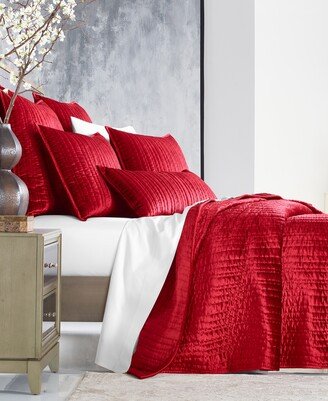 Variegated Stripe Velvet Coverlet Set, Full/Queen, Created for Macy's