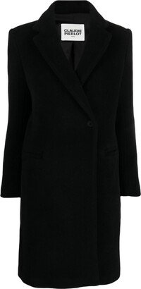 Single-Breasted Notched-Lapels Coat-AA