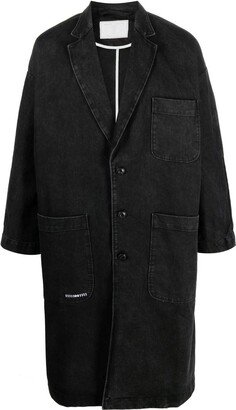 Single-Breasted Denim Coat-AB