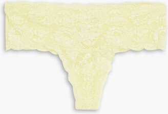 Never Say Never stretch-lace mid-rise thong