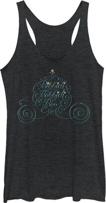 Women' Cinderella Bibbidi Bobbidi Boo Racerback Tank Top - Black Heather - Large