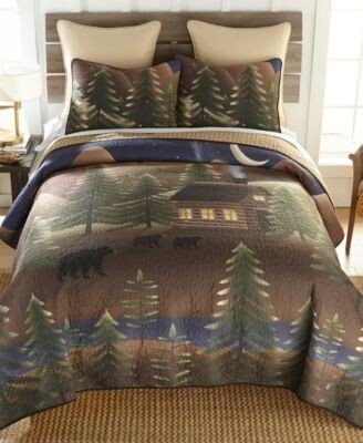 Folk Art Forest 3 Piece Quilt Set Collection