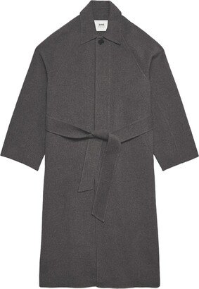 Belted Wool-Blend Coat