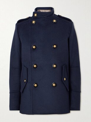 Double-Breasted Virgin Wool Peacoat