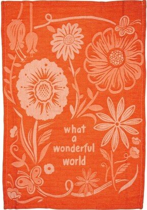 Decorative Towel What A Wonderful World - 1 Decorative Towel 28.00 Inches - Jacquard 100% Cotton Kitchen - 101506 - Cotton