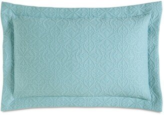 Aqua Matelassé Boudoir Pillow Cover