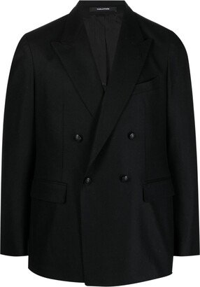 Double-Breasted Wool Blend Blazer-AA