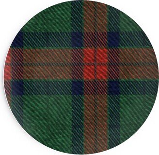 Salad Plates: Holiday Tartan Salad Plate, Green