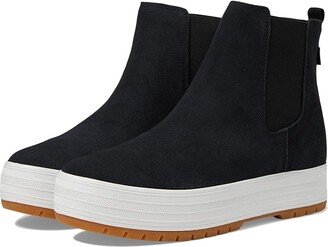 The Platform Chelsea Lug (Black Suede) Women's Boots