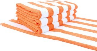 Arkwright Cali Cabana 4-Piece Striped Cotton Beach Towel Set - 30x60