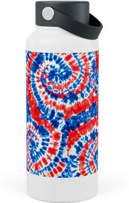Photo Water Bottles: Tie Dye - Red White And Blue Stainless Steel Wide Mouth Water Bottle, 30Oz, Wide Mouth, Multicolor