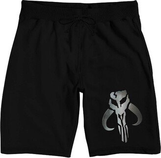 The Mandalorian Mythosaur Skull Men’s Black Sleep Pajama Shorts-Large