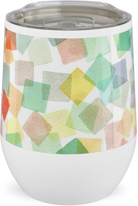 Travel Mugs: Confetti Party - Multi Stainless Steel Travel Tumbler, 12Oz, Multicolor