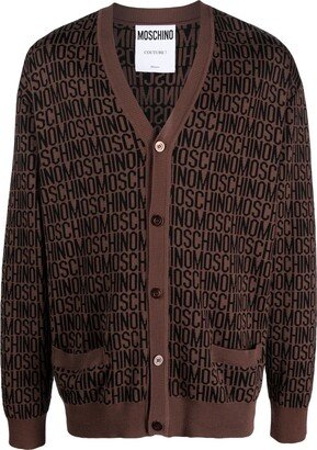 All-Over Logo Knit Cardigan