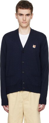 Navy Fox Head Cardigan