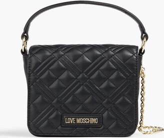 Quilted leather shoulder bag-AB