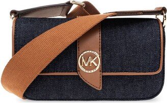 Logo Plaque Denim Extra Small Crossbody Bag