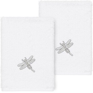 Braelyn Embellished Washcloth - Set of 2 - White