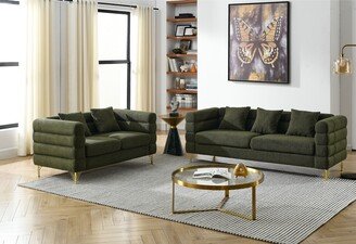 EDWINRAYLLC Oversized Sectional Sofa Living Room Teddy Fabric Couch Set Deep Seating Loveseat 3 Seater Sofa Soft Sitting for Bedroom, Office