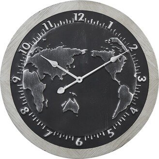 Peyton Lane Vintage Round Black Metal Wall Clock