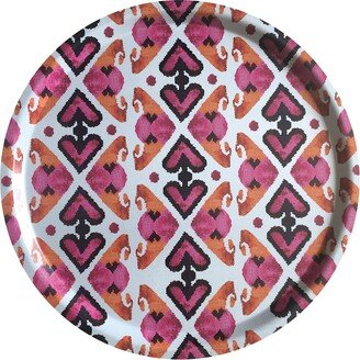 Ikat wooden tray