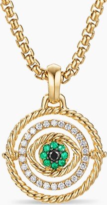 Evil Eye Mobile Amulet in 18K Yellow Gold with Pav