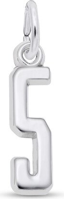 Rembrandt Charms® Number 5 in Sterling Silver