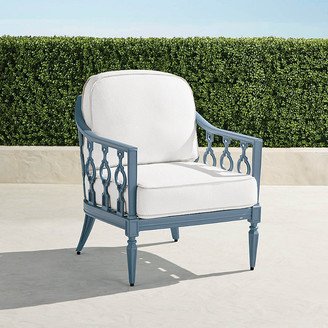 Avery Lounge Chair with Cushions in Moonlight Blue Finish