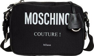 Logo-Printed Top-Zip Around Crossbody Bag