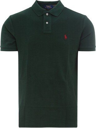 Logo Embroidered Polo Shirt-AH