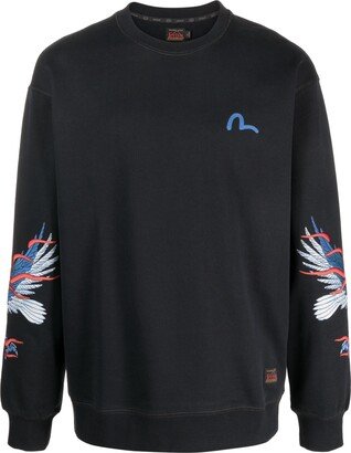 Embroidered-Design Cotton Jumper