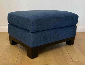 Logan Drive Ottoman in BLUE JEAN - 23x30