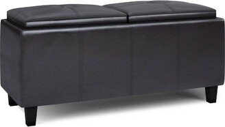 Franklin 2 Tray Storage Ottoman - WyndenHall