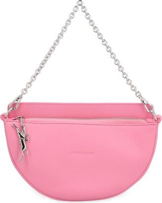 Logo Embossed Chain Link Crossbody Bag